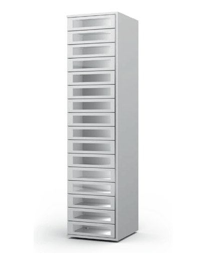 Glass column with 16 compartments CL16W