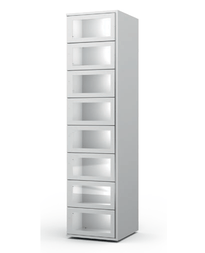 Glass column with 8 compartments
